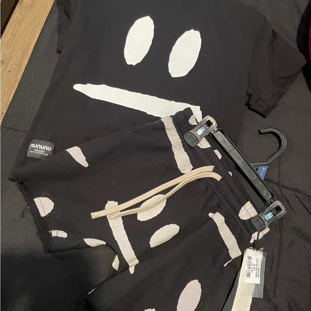 Nununu Black and White Face Print Set